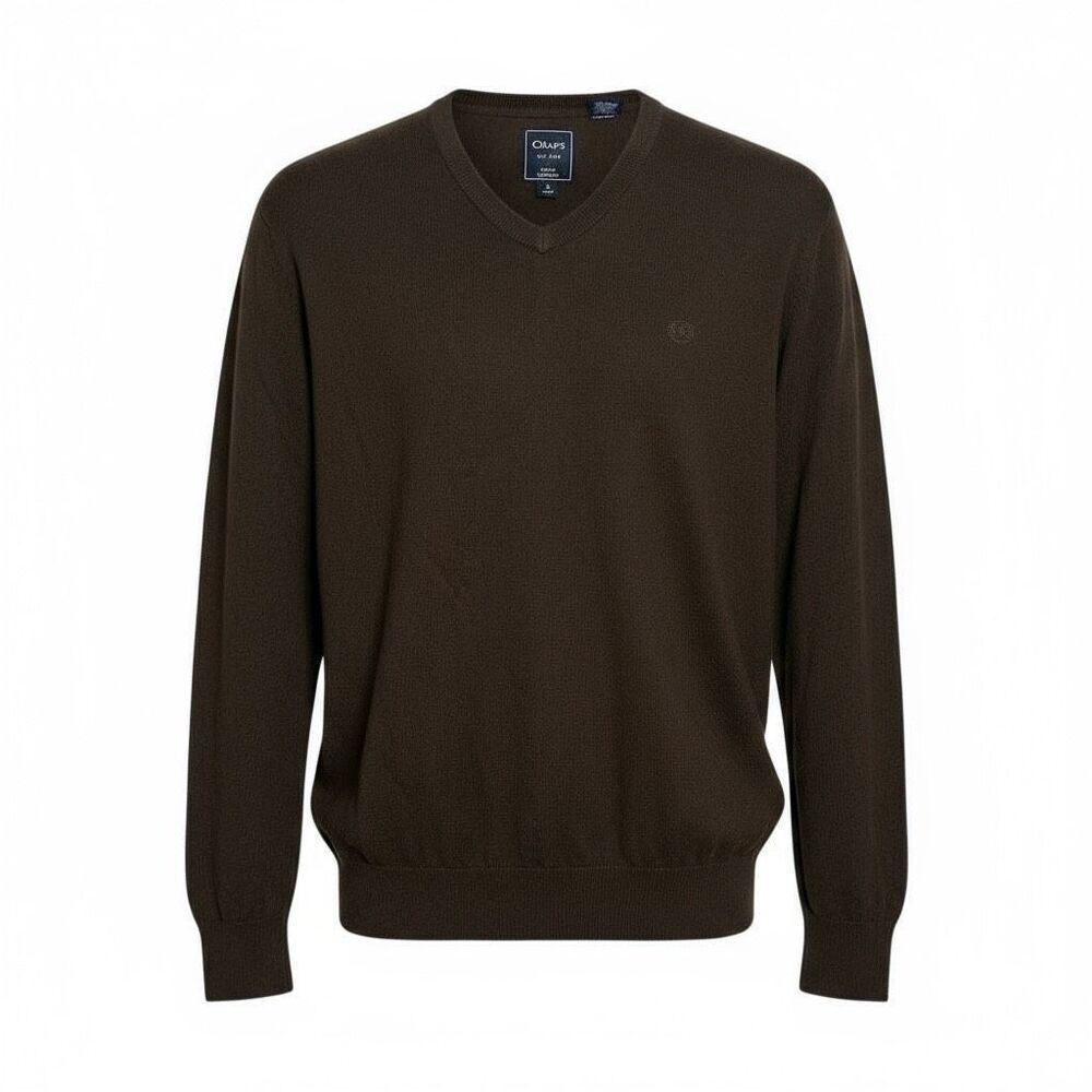 Chaps Knit Cotton Cashmere V Neck Long Sleeve Pullover Sweater Black Size Large